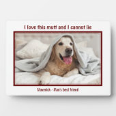 かわいい犬の恋人の写真 フォトプラーク (正面)