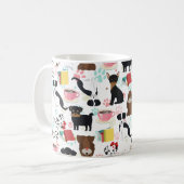 かわいい犬の恋人の本恋人 コーヒーマグカップ (正面左)