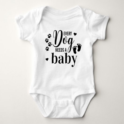 かわいい犬の恋人ペット妊娠が発表 ベビーボディスーツ (正面)