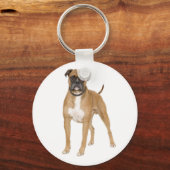かわいい犬の恋人ボクサー キーホルダー (正面)