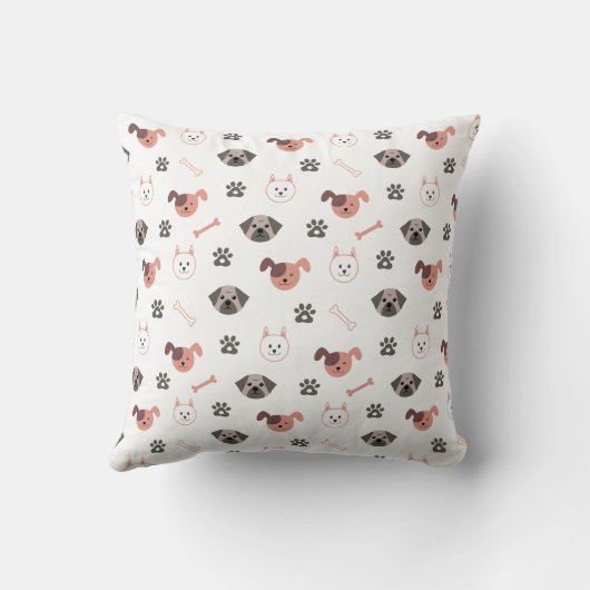 かわいい犬の恋人 クッション (裏面)