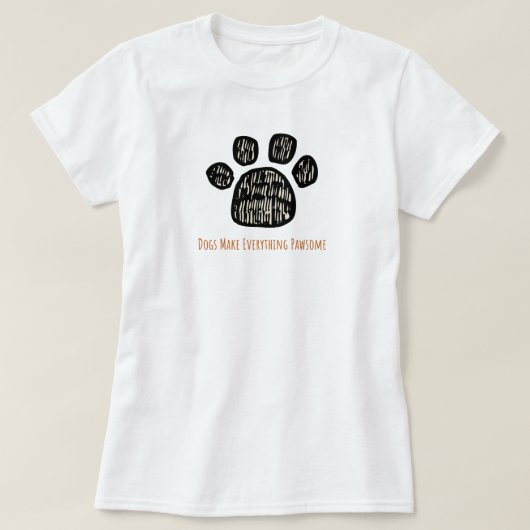かわいい犬の恋人 Tシャツ (デザイン正面)