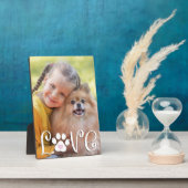 かわいい犬の愛の足跡写真カスタム フォトプラーク (側面)