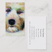 かわいい犬の愛らしい顔のおもしろいの多彩な芸術の絵画 名刺 (正面/裏面)