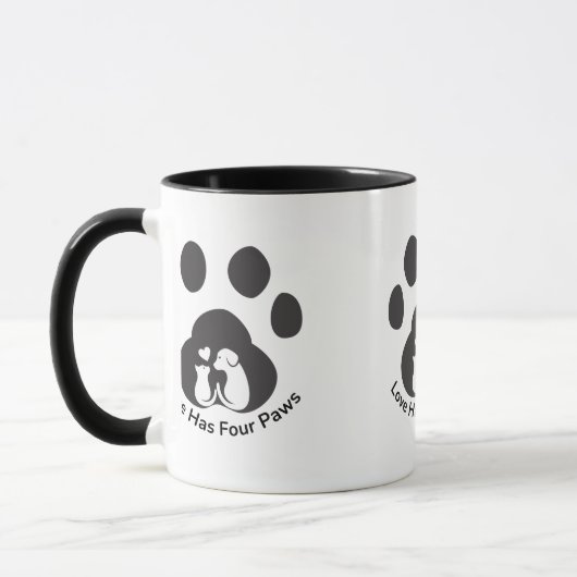 かわいい犬の愛マグ マグカップ (左)