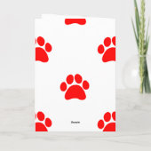 かわいい犬の折り畳みグリーティングカード カード (裏面)