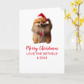 かわいい犬の折り畳みグリーティングカード カード (黄色い花)