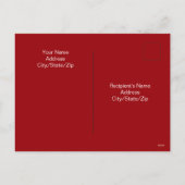 かわいい犬の抱きパパバレンタインデーの写真 シーズンポストカード (裏面)