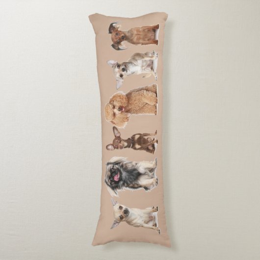 かわいい犬の抱き枕 ボディピロー (正面縦)