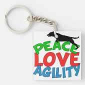 かわいい犬の敏捷性 キーホルダー (正面)