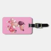 かわいい犬の旅行イラストレーションカスタマイズ可能な写真 ラゲッジタグ (正面横)