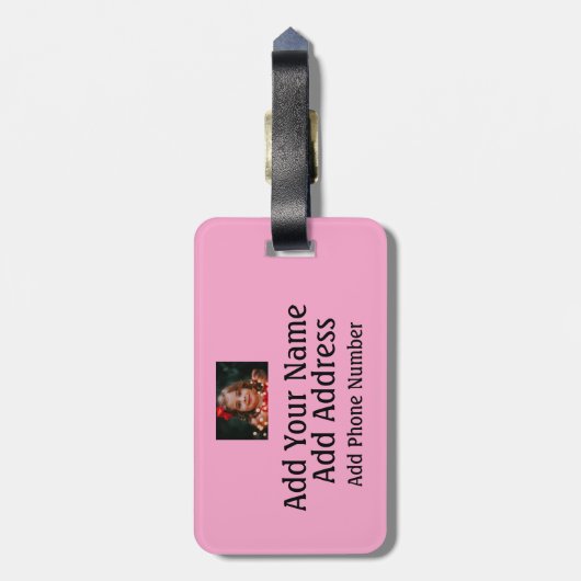 かわいい犬の旅行イラストレーションカスタマイズ可能な写真 ラゲッジタグ (裏面縦)