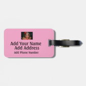 かわいい犬の旅行イラストレーションカスタマイズ可能な写真 ラゲッジタグ (裏面横)