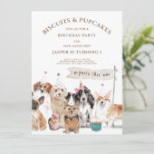 かわいい犬の最初の誕生日パーティー 招待状 (スタンド正面)