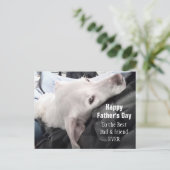 かわいい犬の最高のパパと友の写真 ポストカード (スタンド正面)