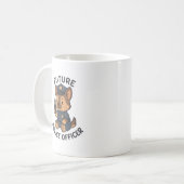 かわいい犬の未来の警察官テーマ コーヒーマグカップ (正面左)