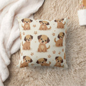 かわいい犬の枕 クッション (ブランケット)