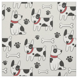 かわいい犬の柄の布 ファブリック