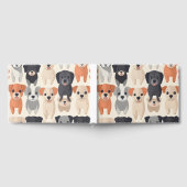 かわいい犬の柄の紙 ゲストブック (全面)