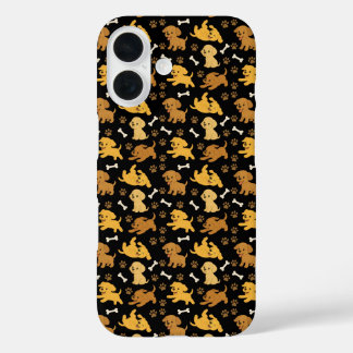 かわいい犬の柄の電話ケース iPhone 16ケース