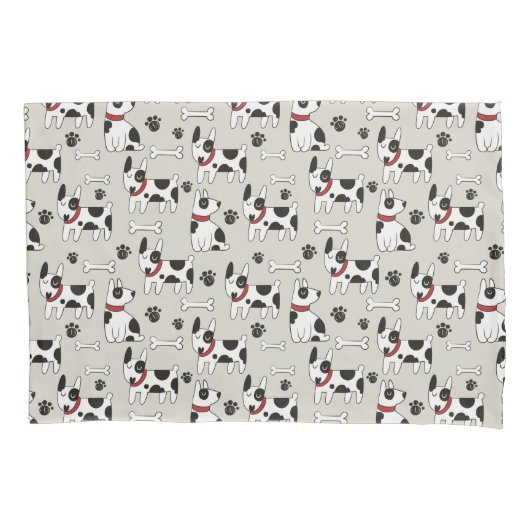 かわいい犬の柄枕カバー 枕カバー (正面)