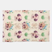 かわいい犬の模様 キッチンタオル (横)