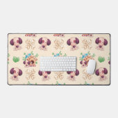 かわいい犬の模様 デスクマット (キーボード&マウス)