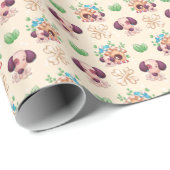かわいい犬の模様 ラッピングペーパー (ロールコーナー)