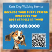 かわいい犬の歩く ウィンドウサイン (シート2)