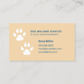 かわいい犬の歩く/ウォーカーサービス 名刺 (裏面)