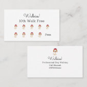 かわいい犬の歩く/グルーミングロイヤリティカード ロイヤリティカード (正面/裏面)