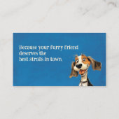 かわいい犬の歩く 名刺 (裏面)