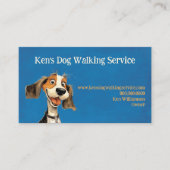 かわいい犬の歩く 名刺 (正面)