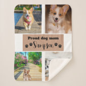 かわいい犬の母のカスタム写真 シェルパブランケット (正面)
