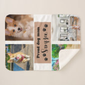かわいい犬の母のカスタム写真 シェルパブランケット (正面(横))