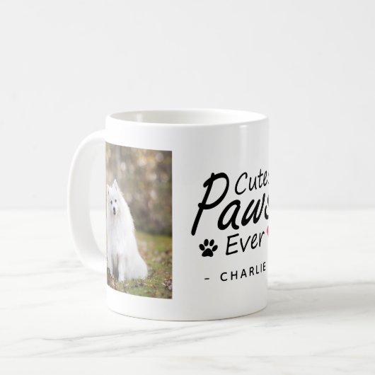 かわいい犬の母の写真の記念品プレゼント コーヒーマグカップ (正面左)