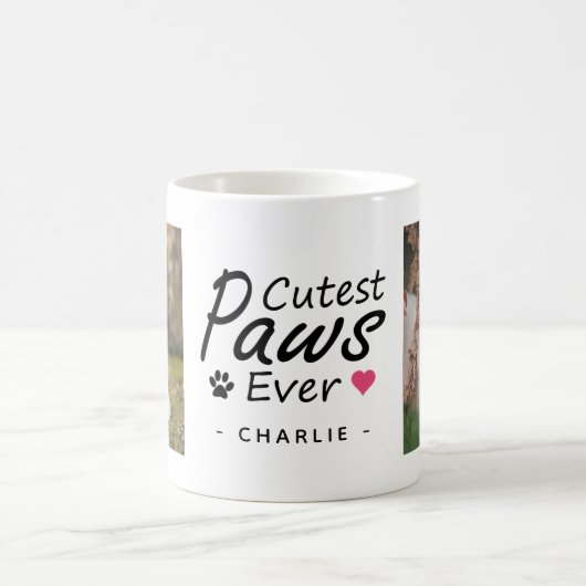 かわいい犬の母の写真の記念品プレゼント コーヒーマグカップ (中央)