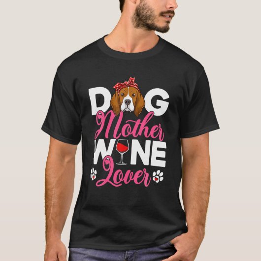 かわいい犬の母の恋人ビーグル犬の母の日 Tシャツ (正面)