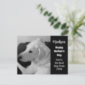 かわいい犬の母の日の白黒の写真|過去記事 シーズンポストカード (スタンド正面)