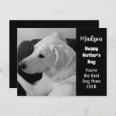 かわいい犬の母の日の白黒の写真|過去記事 シーズンポストカード (正面/裏面)