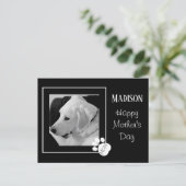 かわいい犬の母の日の白黒の写真|過去記事 シーズンポストカード (スタンド正面)