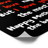 かわいい犬の母の日、お母さんありがとう ポスター (角)