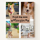 かわいい犬の母カスタムの写真雑誌 ノートブック (裏面)