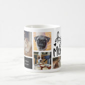 かわいい犬の母ペットフォトコラージュ コーヒーマグカップ (中央)