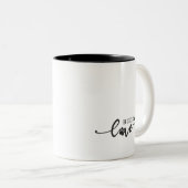 かわいい犬の母マツートーンコーヒーマグ ツートーンマグカップ (正面右)