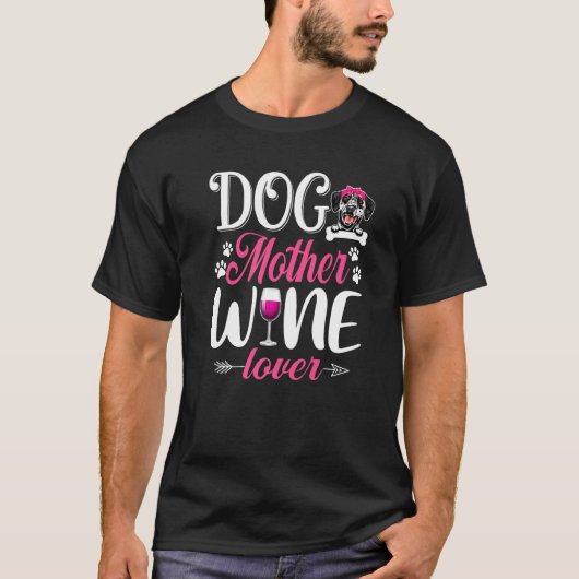 かわいい犬の母ワインダルマチア犬の母の日 Tシャツ (正面)