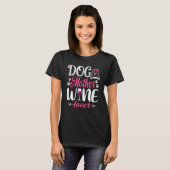 かわいい犬の母ワインニューファンドランド犬母ダ Tシャツ (正面フル)