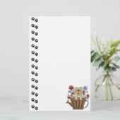 かわいい犬の水切り缶文房具 便箋 (スタンド正面)