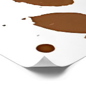 かわいい犬の水彩画プリントポスター ポスター (角)