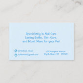 かわいい犬の浴槽ペットトリマー名刺 名刺 (裏面)